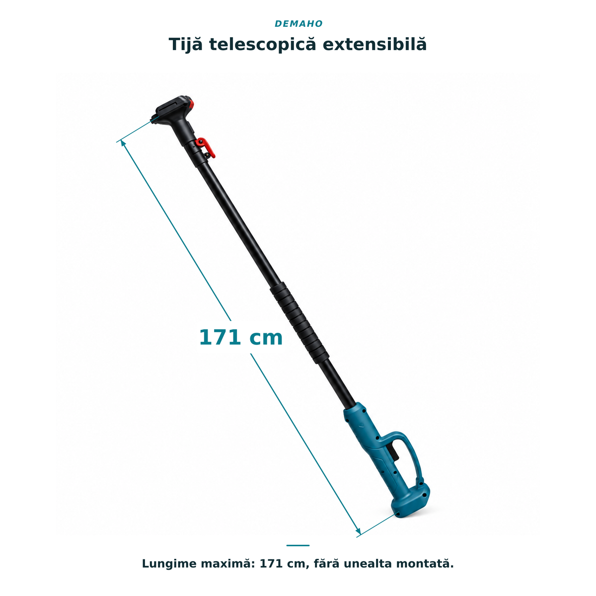 Foarfecă Electrică + Mini-Drujbă DEMAHO cu Tijă Telescopică 171cm, 2 Acumulatori 48V