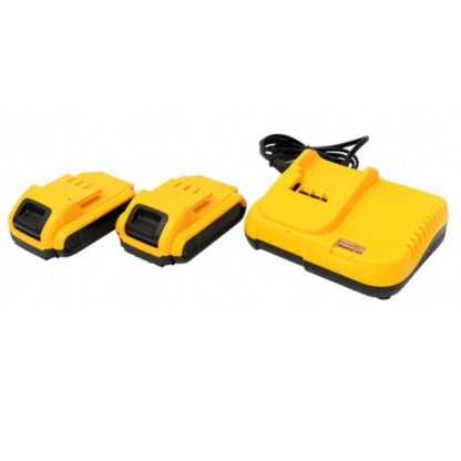 Masina de Gaurit si Insurubat (bormasina) DEMAHO®, Autofiletanta cu Percutie, 36V, 8.0 Ah, 500W, 2 Acumulatori Li-Ion, 30 Accesorii, Statie de Incarcare, Valiza de Transport, Design Galben/Negru