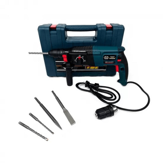 Ciocan Rotopercutor Electric DEMAHO 1100W cu Mandrină Intercambiabilă și Valiză de Transport