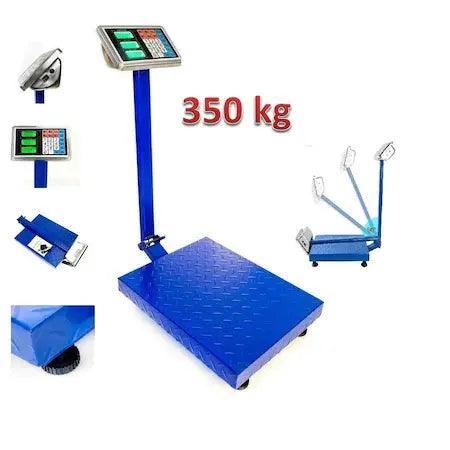 Cantar Electronic 350kg cu acumulator si platforma metalica din tabla striata, brat rabatabil eseller.ro