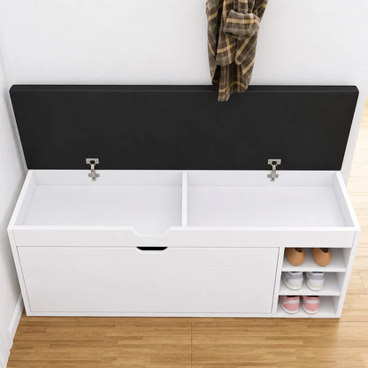 Dulap pentru pantofi tip bancheta Alb, 80 x 30 x 51 cm