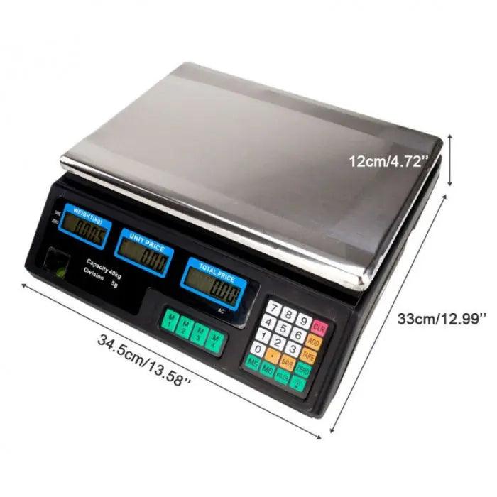 Cantar Electronic 40 kg, acumulator inclus, incarcare rapida, digital, functii multiple, afisaj dublu, autonomie mare eseller.ro