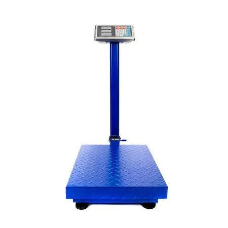 Cantar Electronic 350kg cu acumulator si platforma metalica din tabla striata, brat rabatabil eseller.ro