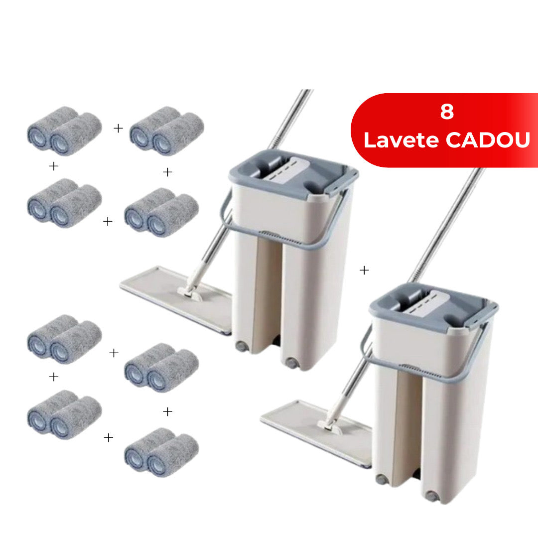 2x Mop profesional cu doua cuve de spalare si uscare + 8 rezerve cadou