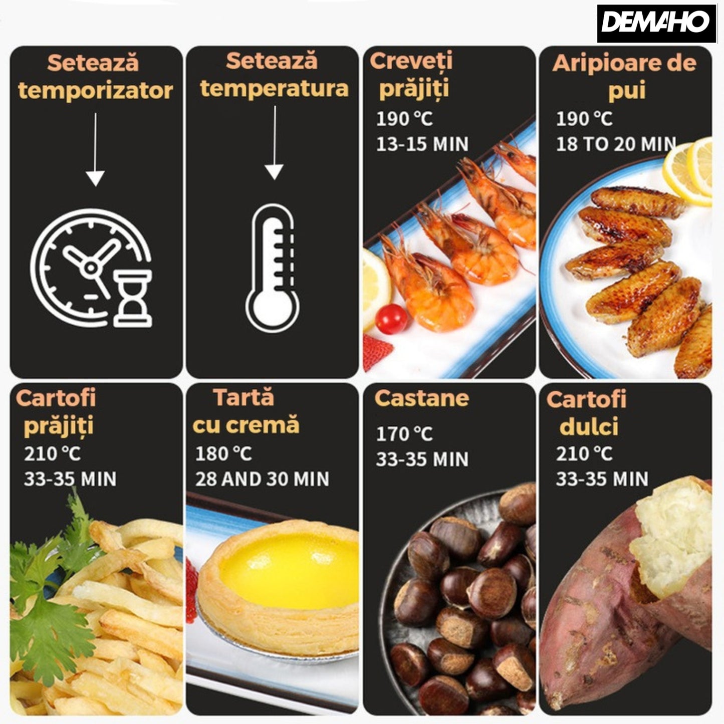 Friteuza cu Aer Cald SilverCrest Air Fryer, 6L, 2400W, 10 Programe, Afisaj Digital, LCD Touch, Gătire Uniformă, Conductă de Aer 3D, Ușor de Curățat