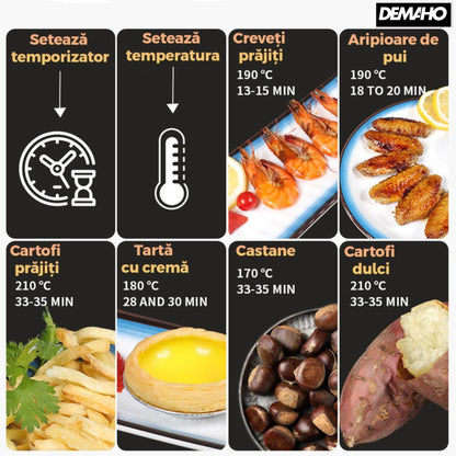 Friteuza cu Aer Cald SilverCrest Air Fryer, 6L, 2400W, 10 Programe, Afisaj Digital, LCD Touch, Gătire Uniformă, Conductă de Aer 3D, Ușor de Curățat