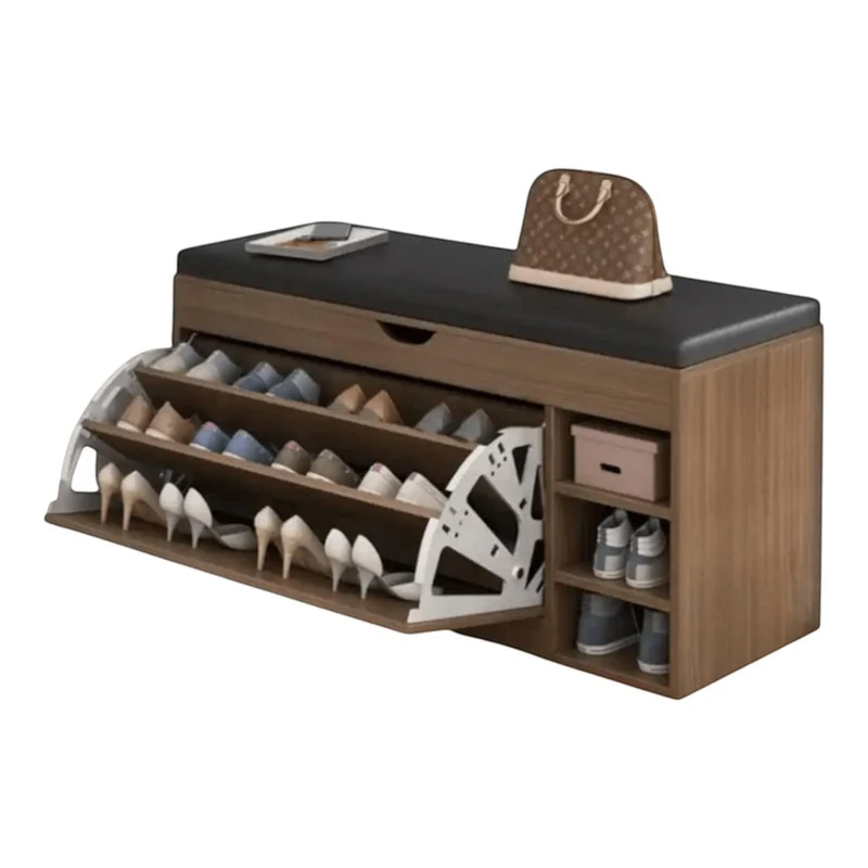 Dulap pentru pantofi tip bancheta Maro, 6 rafturi, 100x34x50 cm
